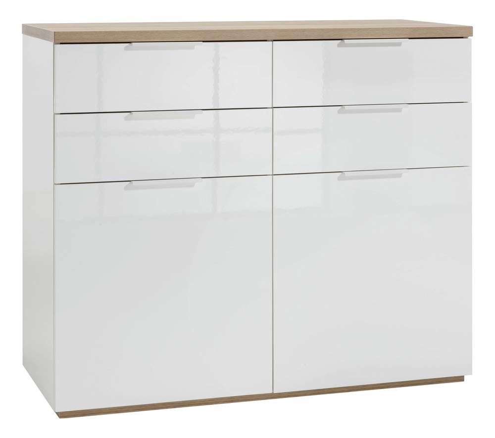 Composad Mundi madia 4 cassetti 2 ante rovere bianco