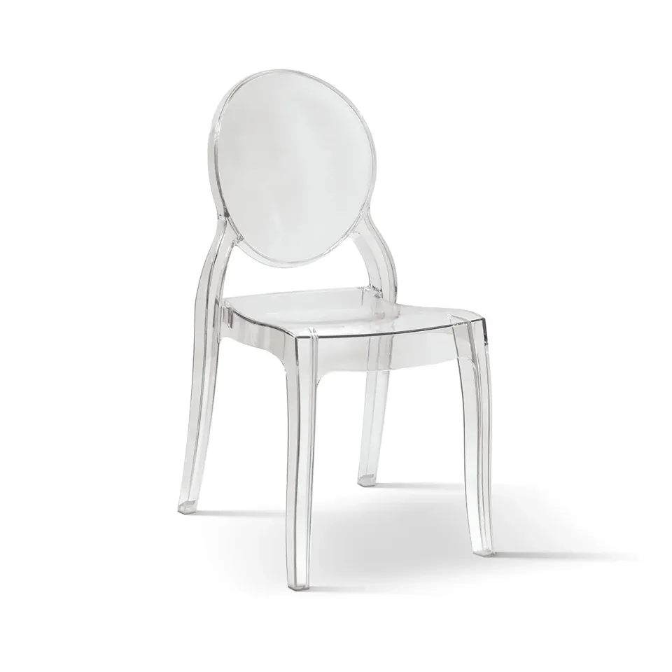 Epocantica Laura Trasparenti Sedie Set 4 Pezzi Polipropilene