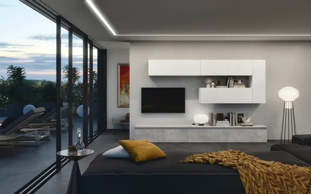 S75 Supreme City living cemento bianco grigio