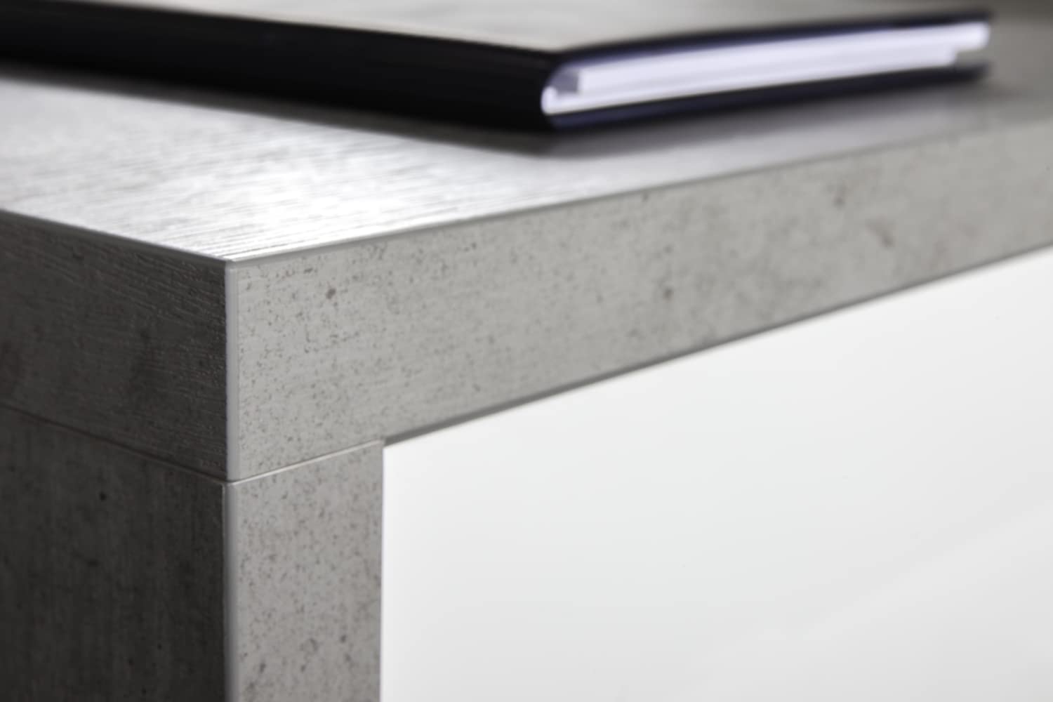 Composad Pratico scrivania angolare 3 cassetti cemento 140 cm
