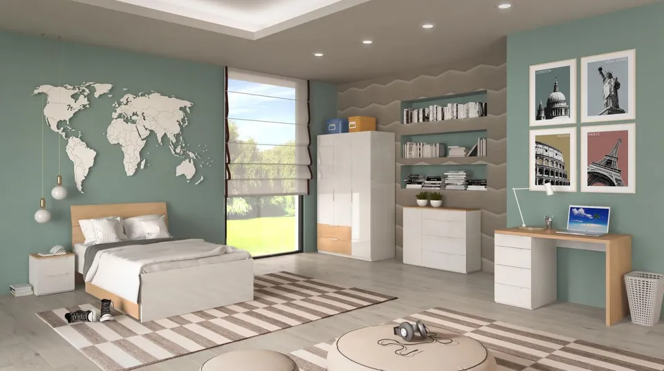 Composad Macchiato Teen Cameretta Completa 6 Pezzi Rovere