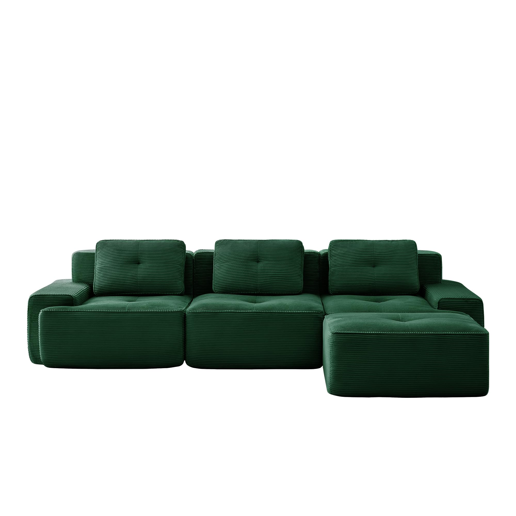 Dolamaní Boneless Divano 3 posti + sgabello verde