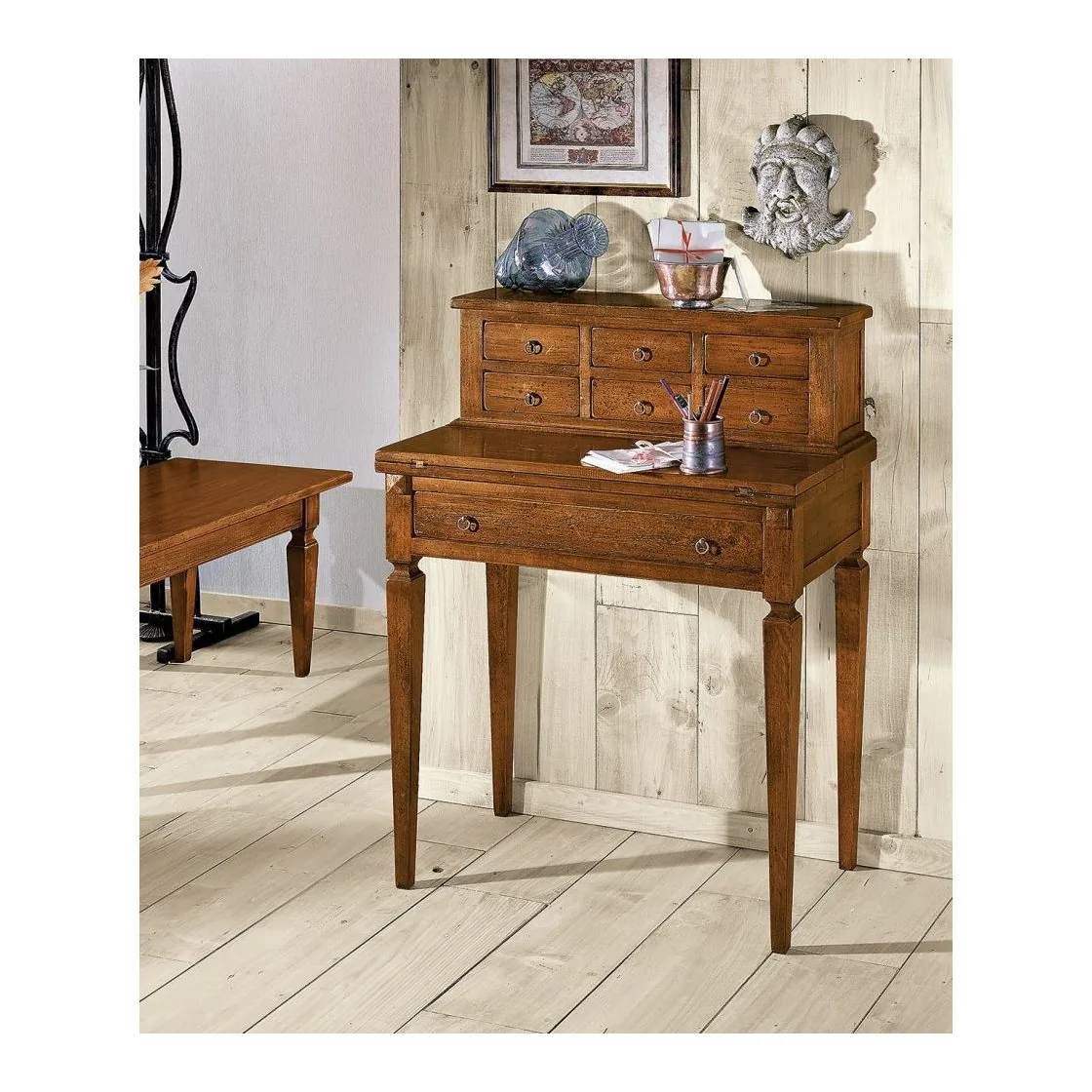 Epocantica scrittoio 7 cassetti piano apribile
