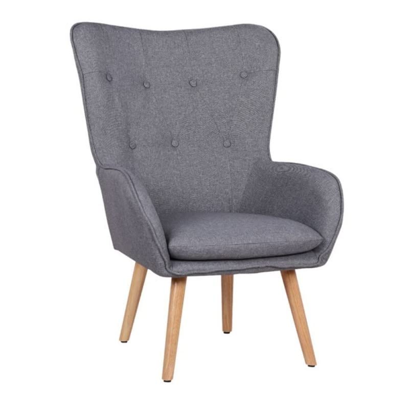 Iperbriko Kuril poltrona grigia 79x70 cm in tessuto