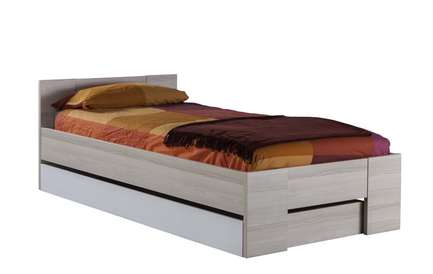 Composad letto singolo con cassettone 106 cm color frassino