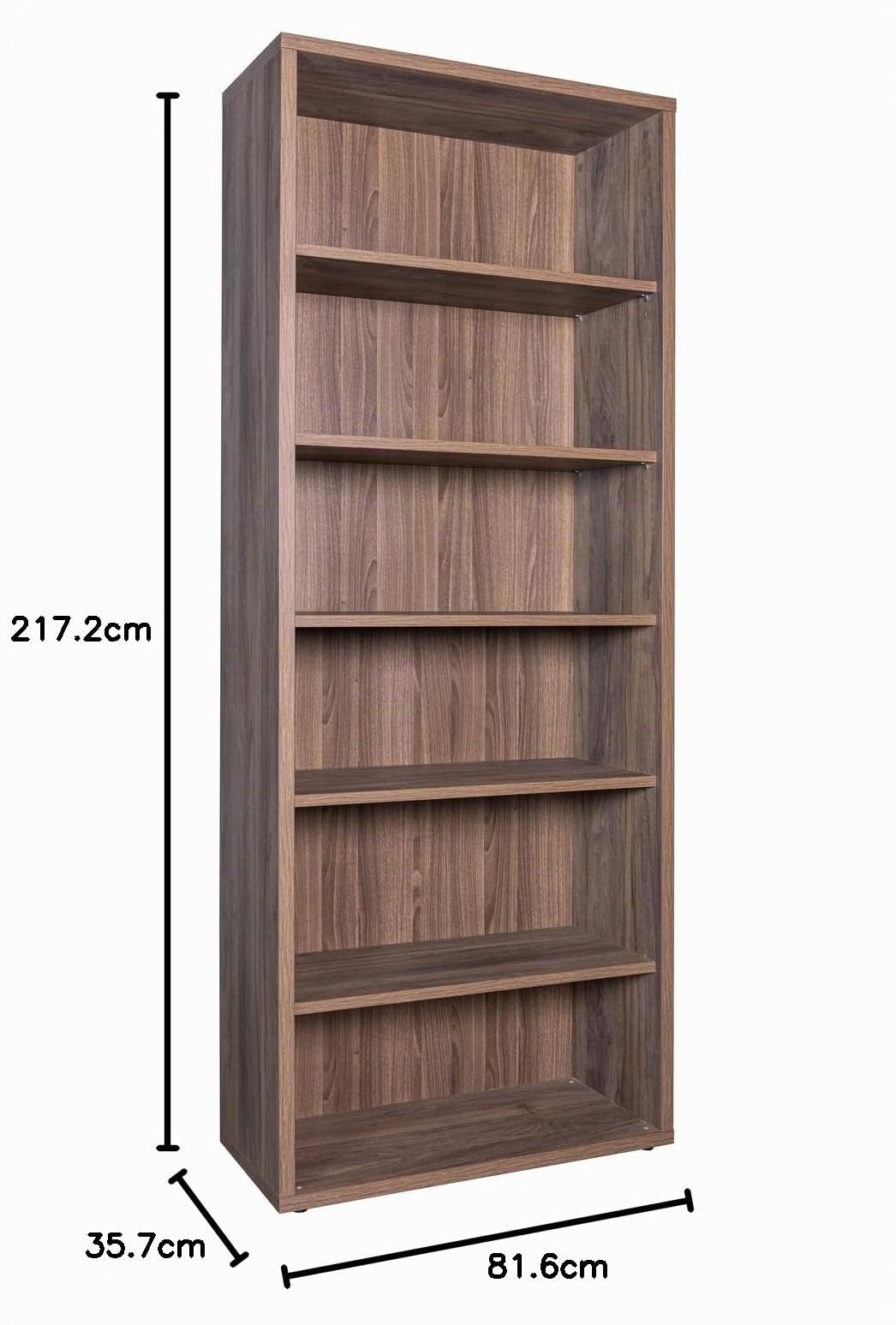 Composad Davinci Brera Libreria Alta Noce Brera 5 Ripiani