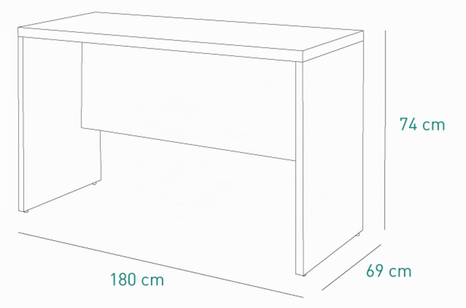 COMPOSAD Disegno Scrivania 180 cm rovere bordeaux