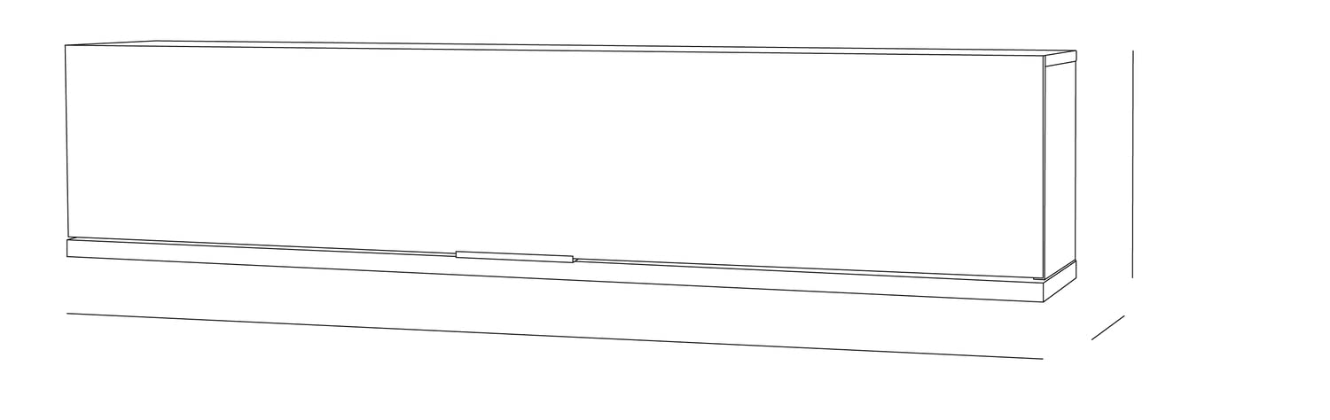 Composad Mundi 1 ribalta pensile rovere bianco 160 cm