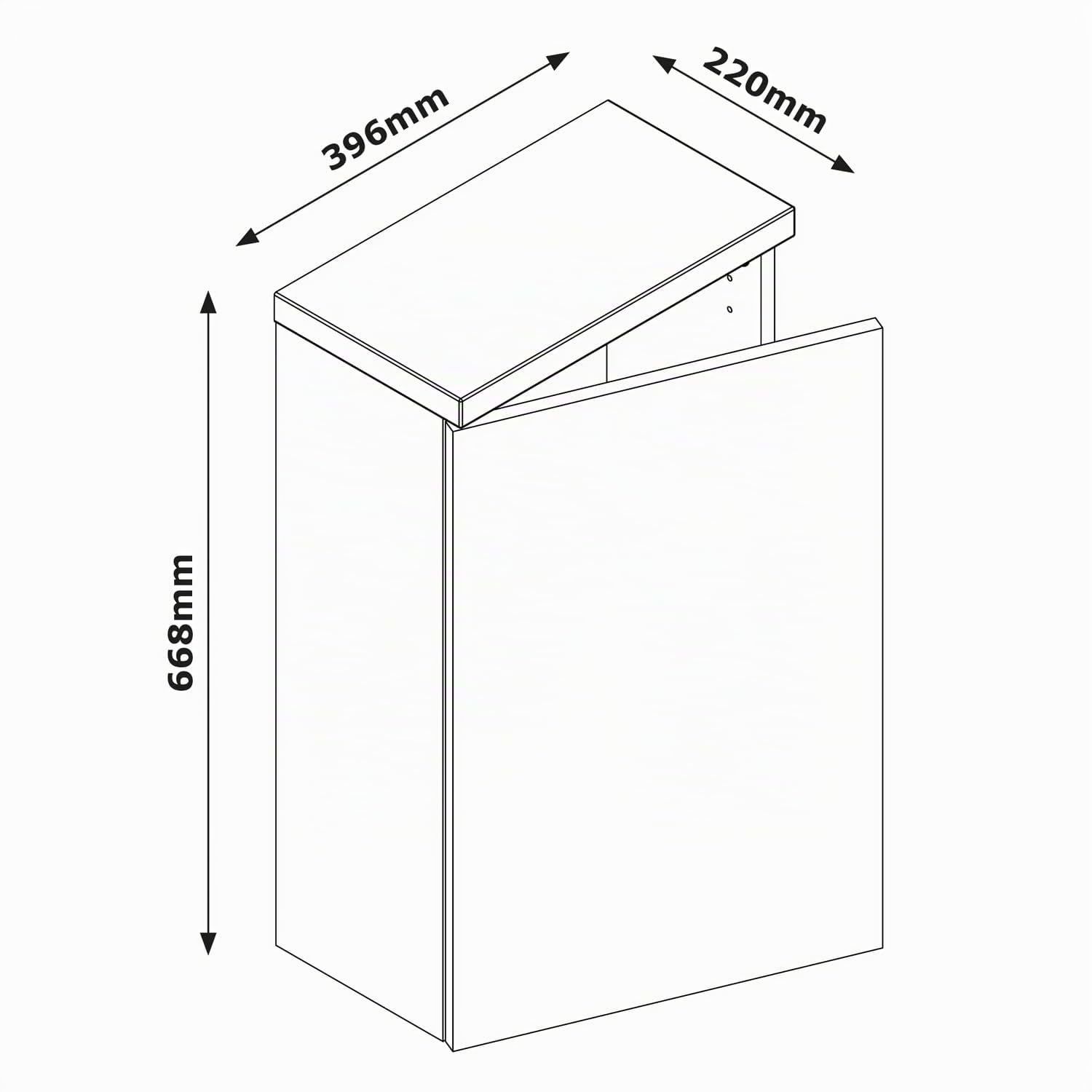 Composad Mundi Pensile Bagno 1 Anta 39 cm Grigio Titanio