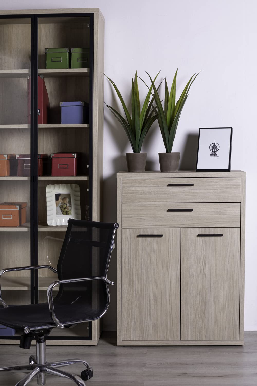 Composad Davinci mobile 2 ante 2 cassetti 81 rovere