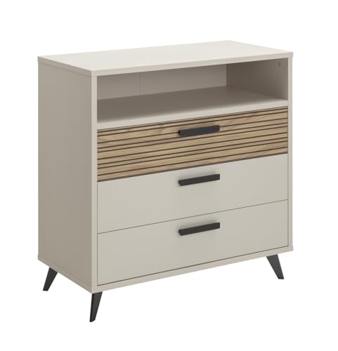 Composad Bravo Cassettiera 3 Cassetti 1 Vano Grigio Cashmere