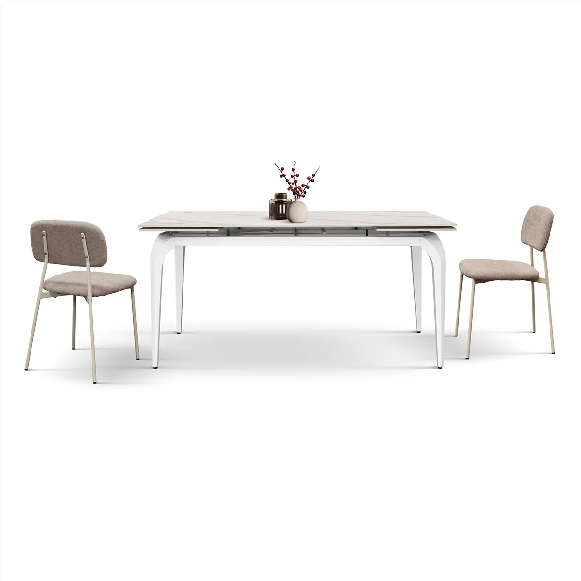 Epocantica Tavolo Allungabile Ceramica Bianco 140x80