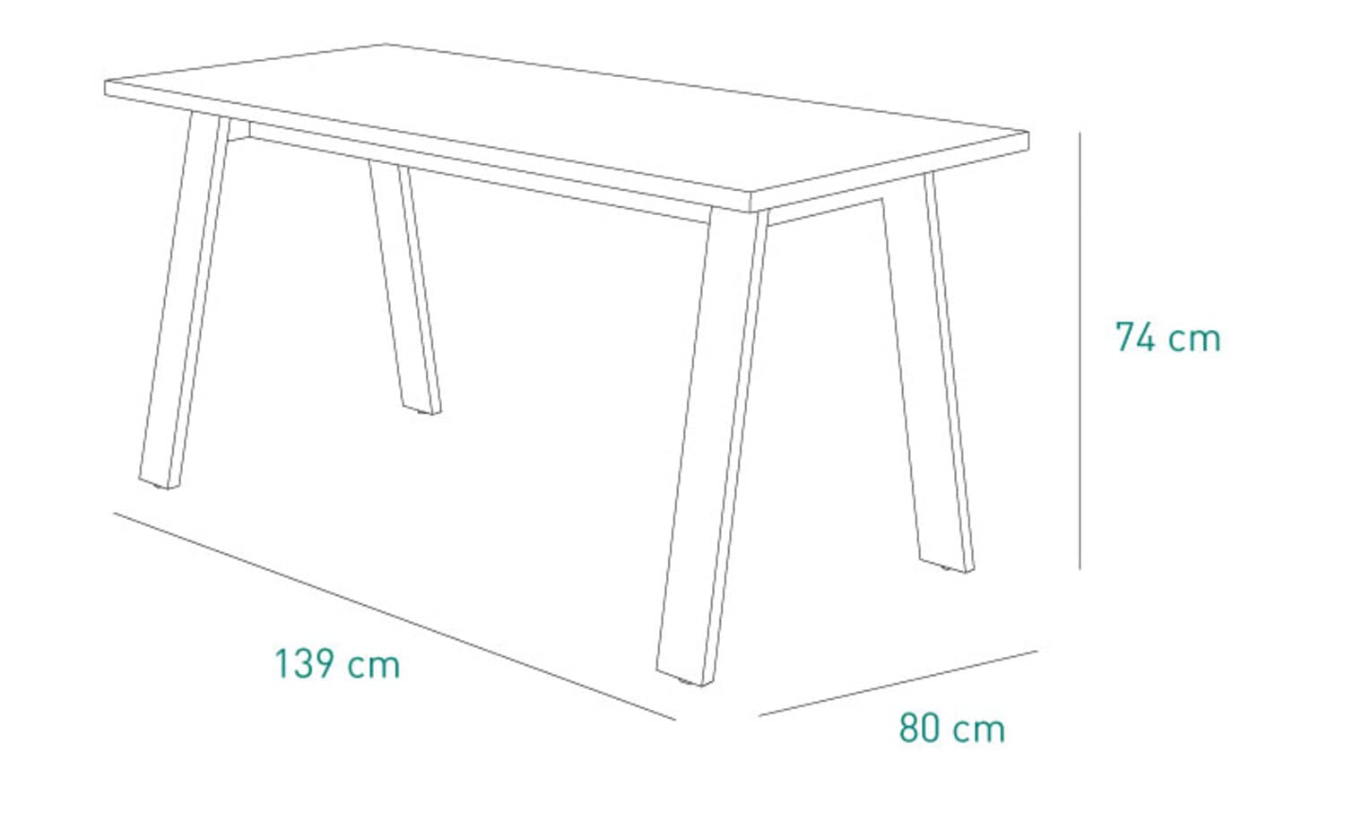 Composad Lafabrica tavolo da pranzo 6 posti rovere 139 cm