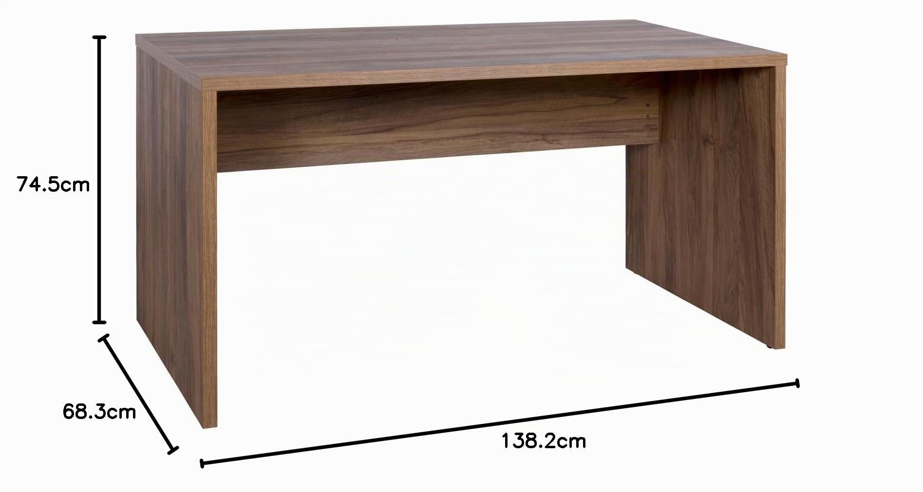 Composad Davinci Brera Scrivania PC 138 cm Noce Brera Privacy