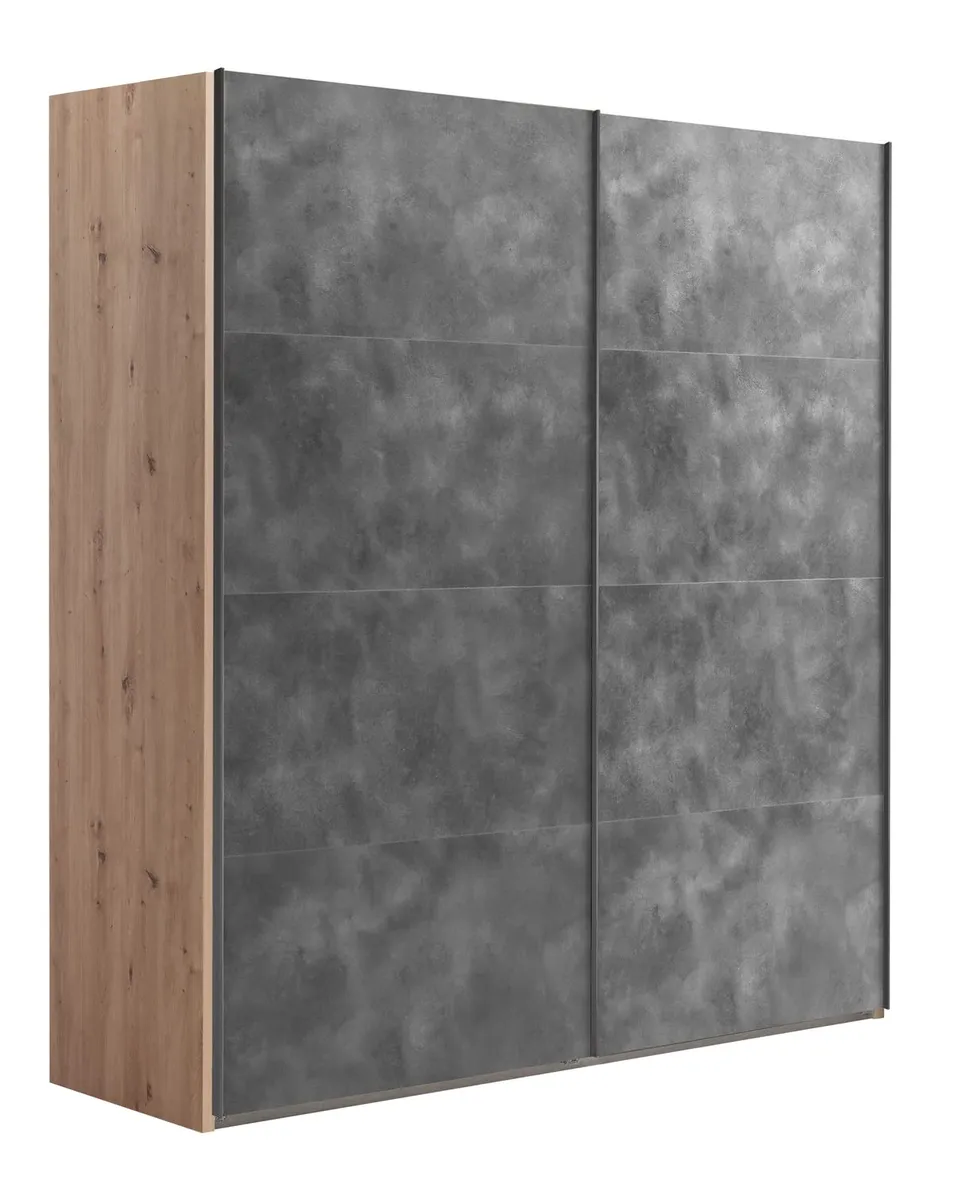 Composad Systema Armadio 2 Ante Scorrevoli 200 Rovere Grigio