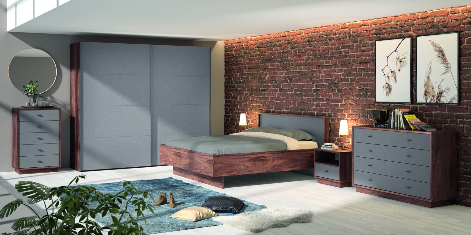 Composad Audace Camera da Letto Completa 6 Mobili Noce Brera