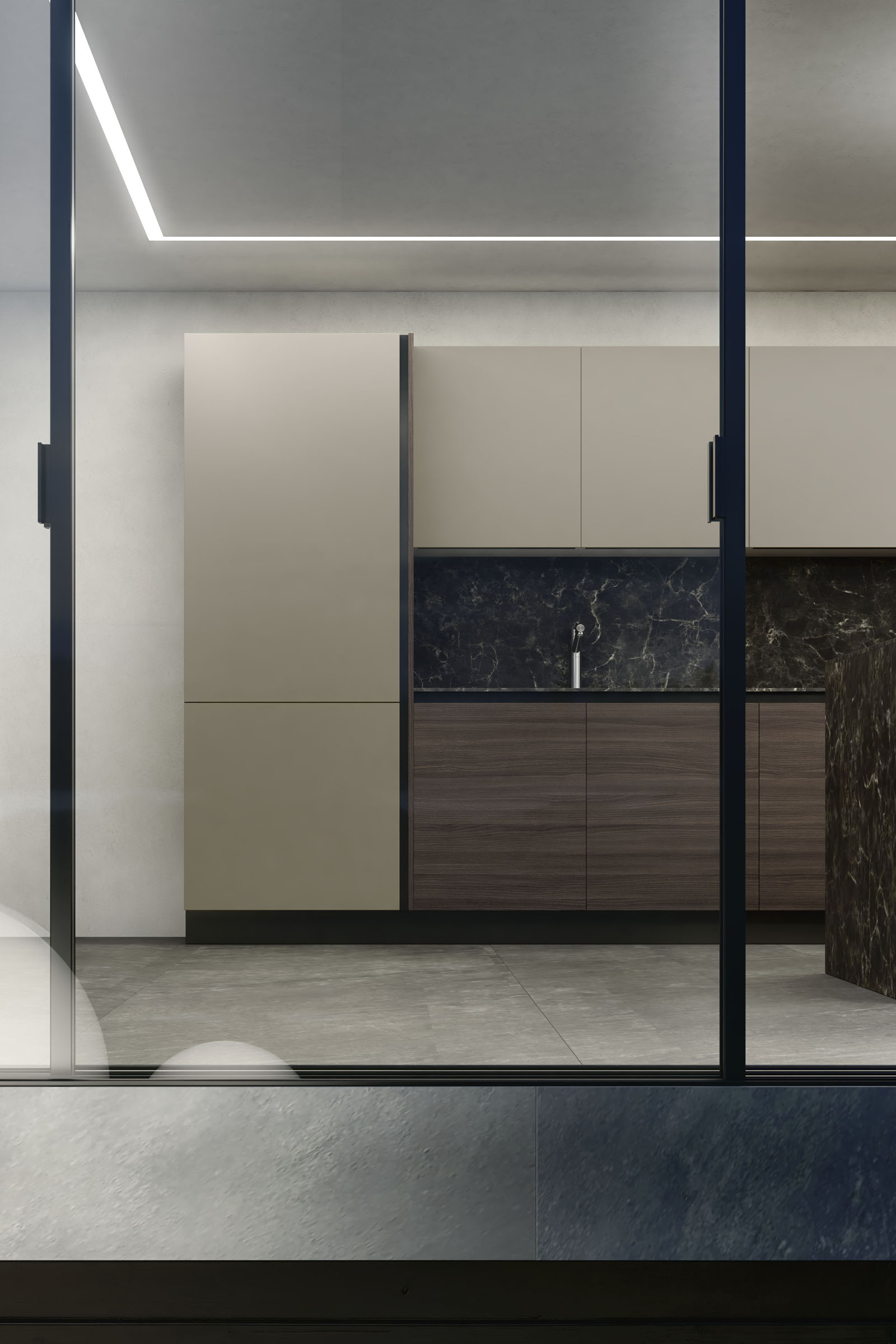 S75 Supreme Ingrid cucina Olmo Dark Creta