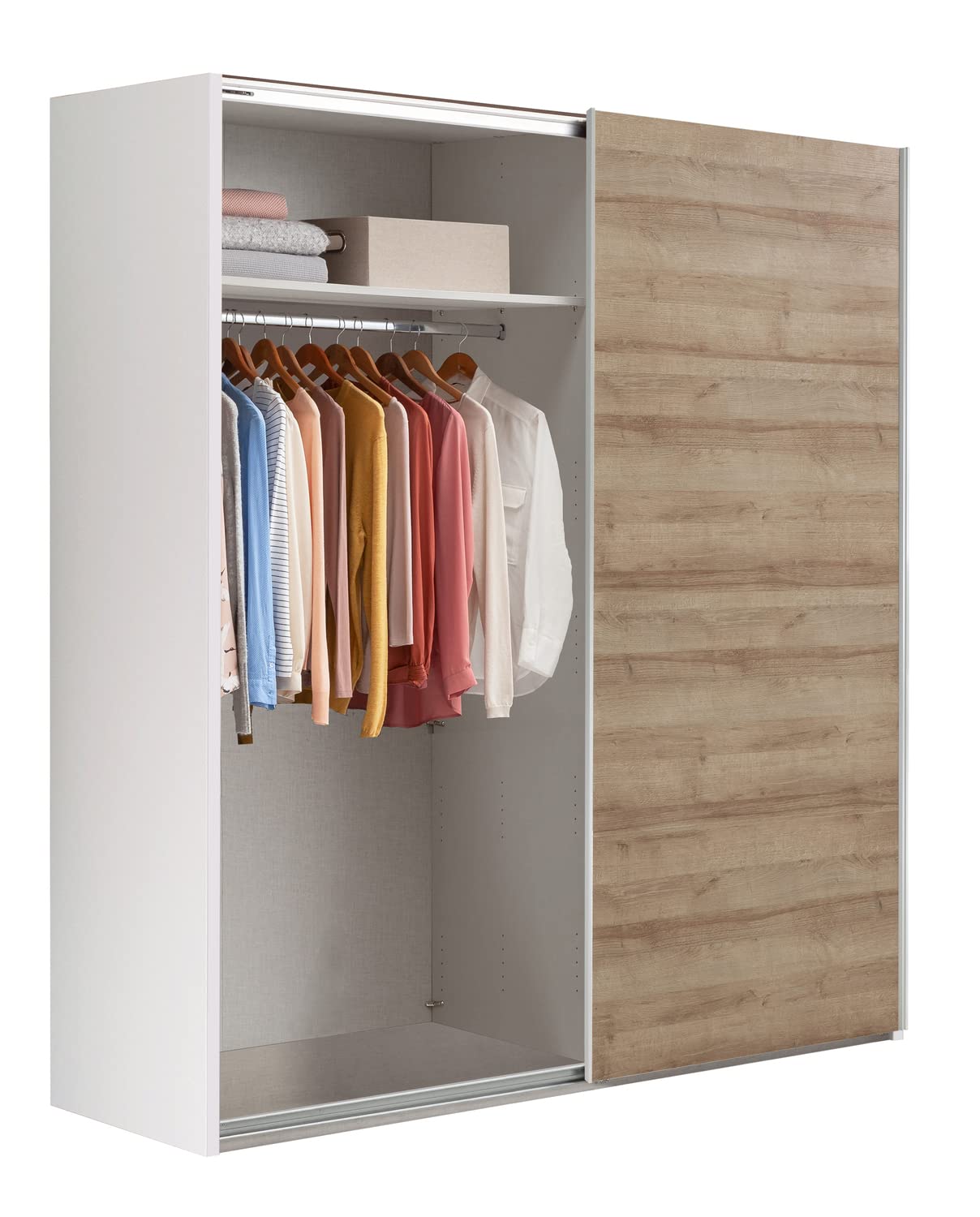 Composad Systema Armadio 2 Ante Scorrevoli Rovere Bianco 200 cm