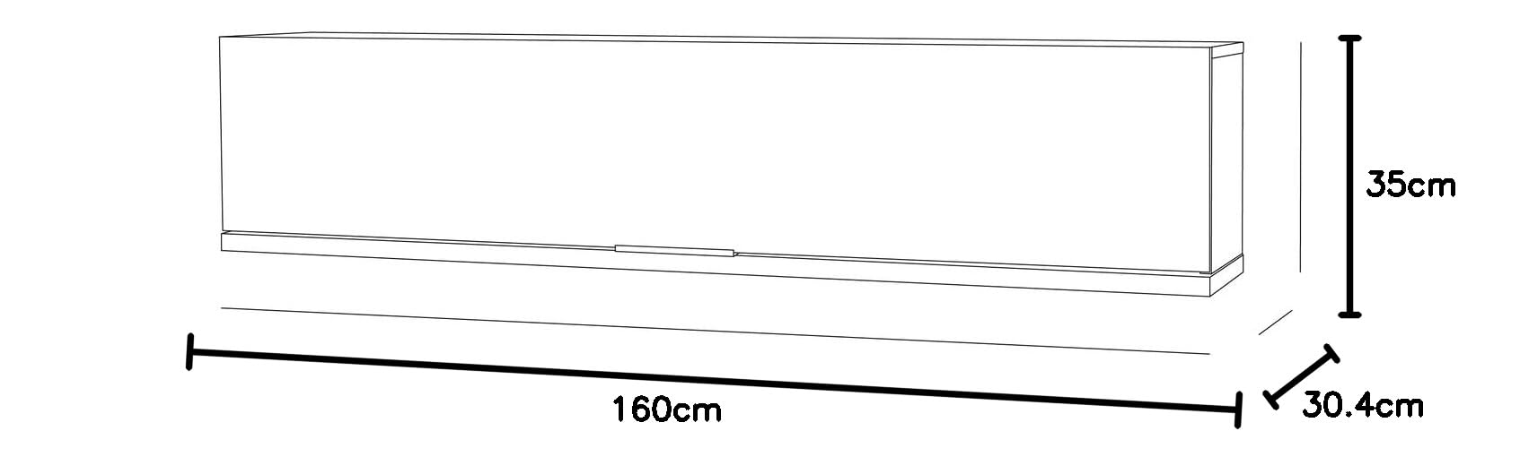 Composad Mundi 1 ribalta pensile rovere bianco 160 cm
