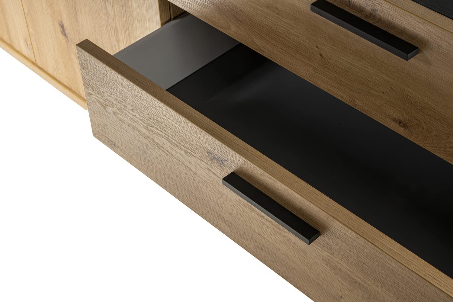 Composad Vitruvia Mobile Porta Tv 180 cm Rovere Nero 2 Cassetti