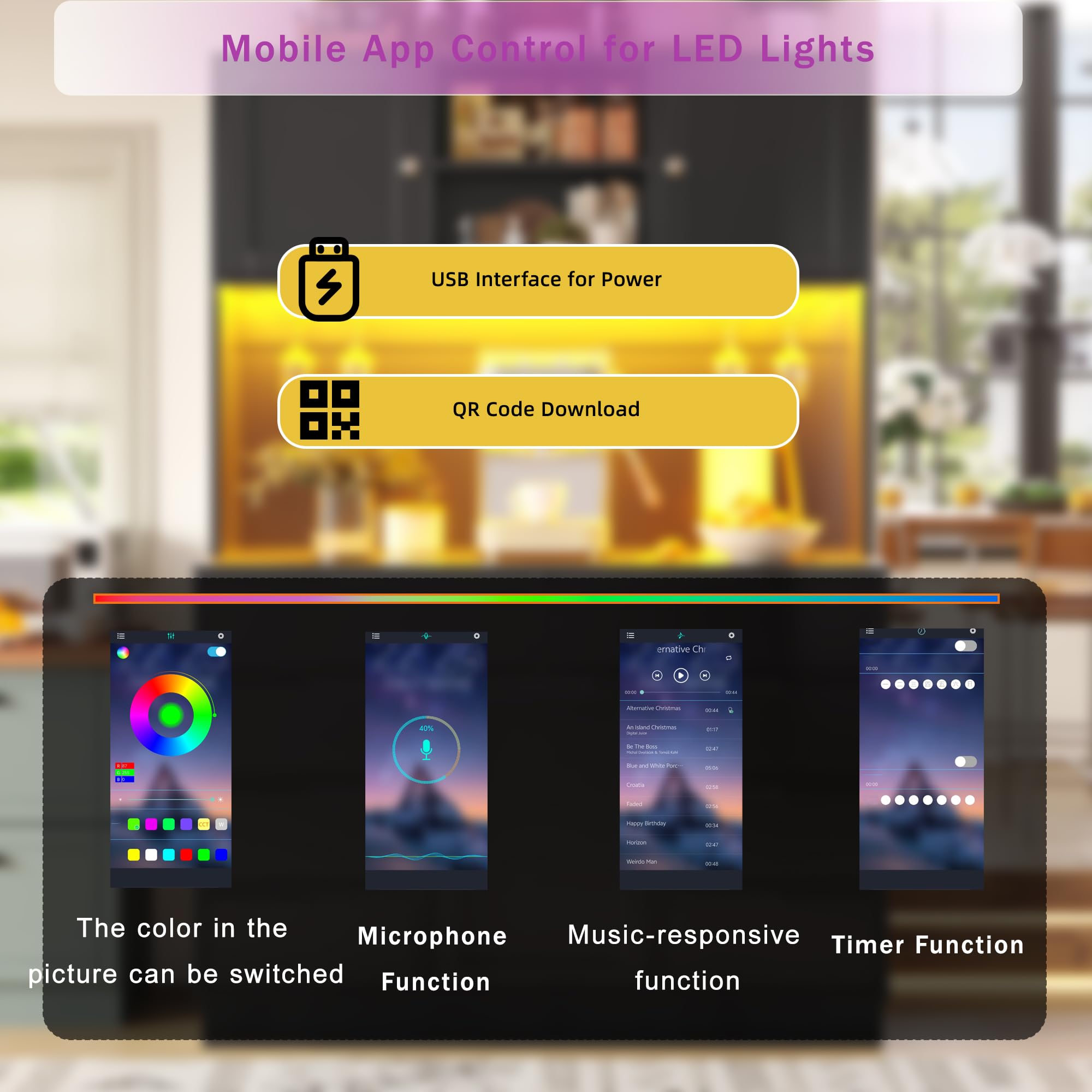 Dolamaní Mobile Alto Nero 120x40x183,5 cm LED USB