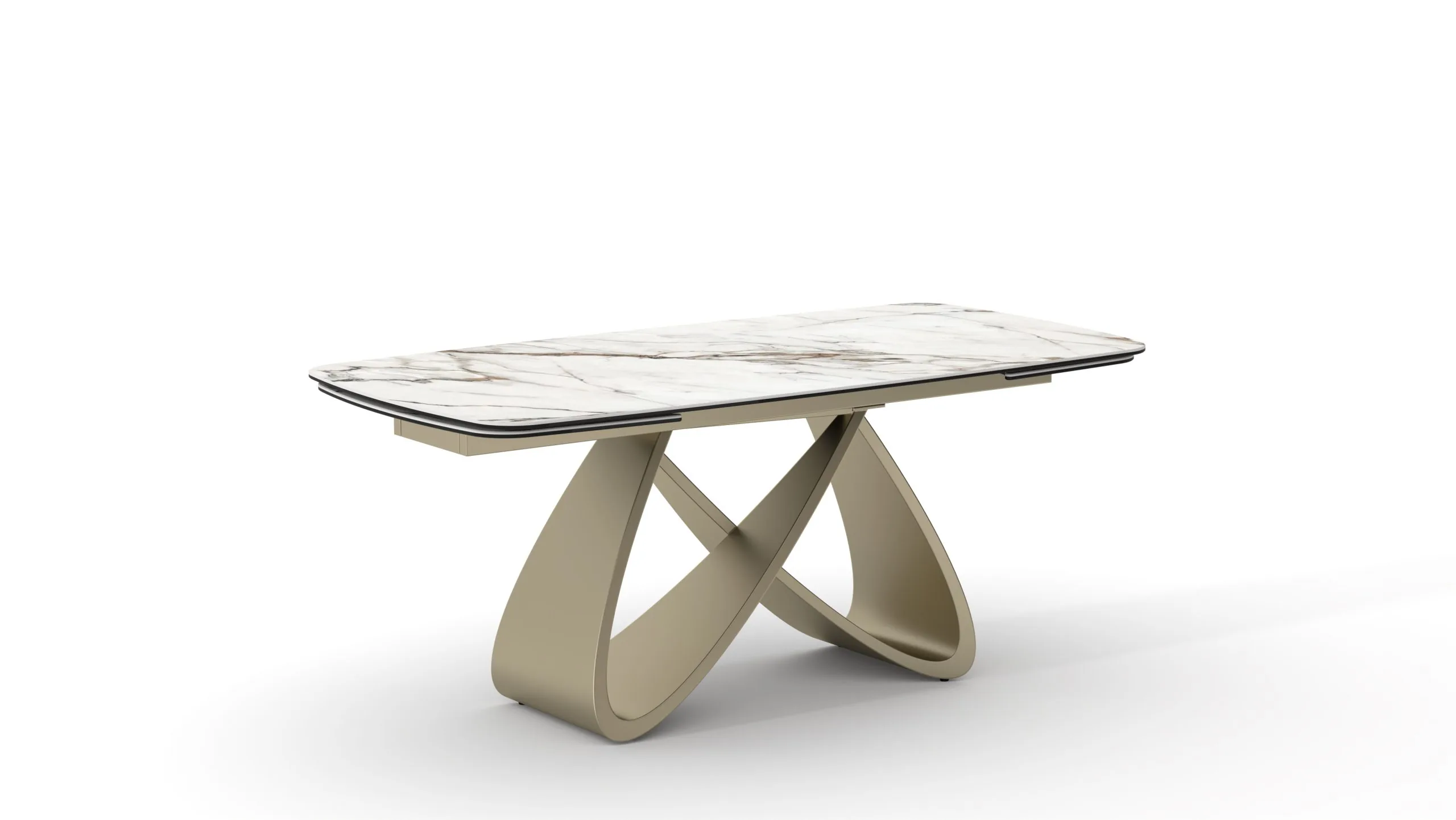 Epocantica Zeno tavolo allungabile ceramica calacatta 260 cm