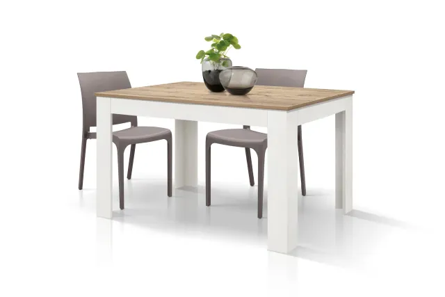 Epocantica Adriana tavolo allungabile rovere bianco 140 cm