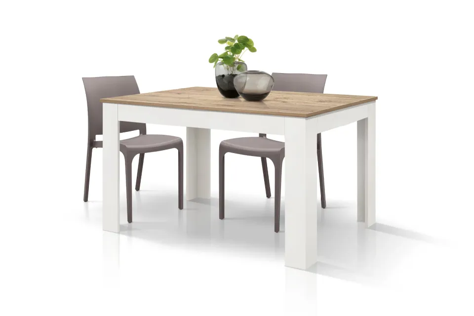 Epocantica Adriana tavolo allungabile rovere bianco 140 cm