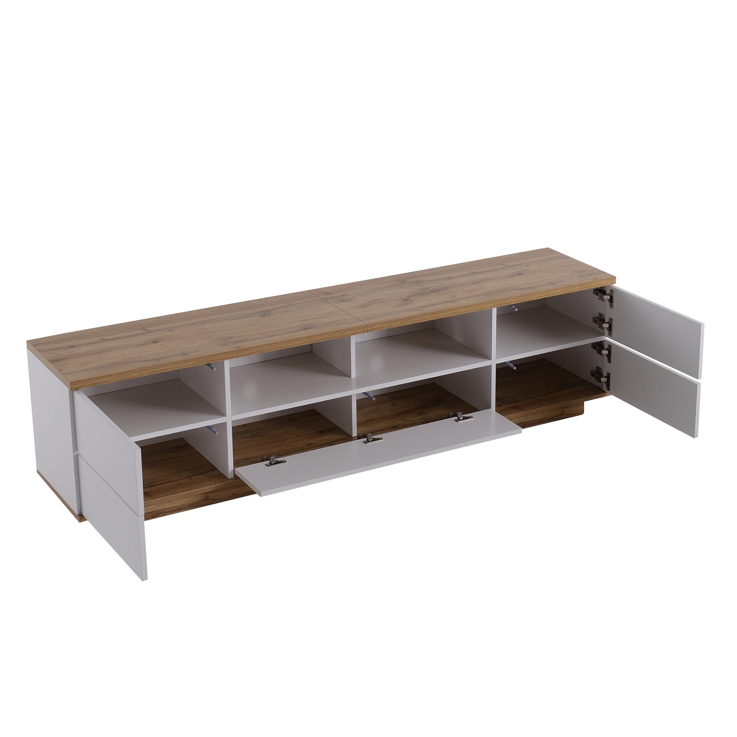 Dolamaní mobile TV bianco 180 cm 5 ante legno