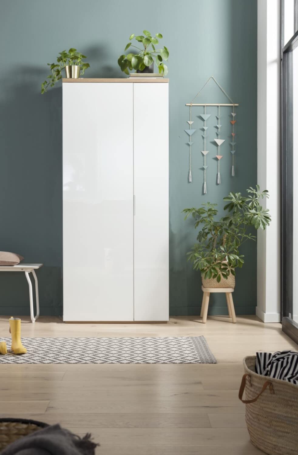 Composad Mundi armadio multiuso 2 ante bianco rovere