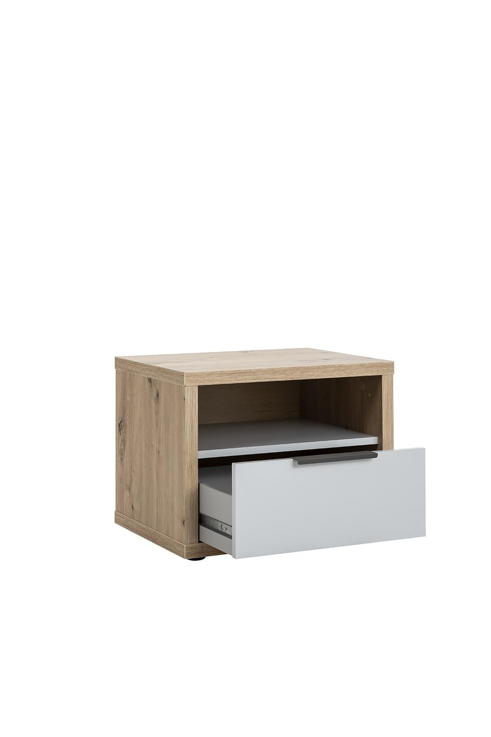 Composad Velata Comodino 1 Cassetto Rovere Grigio 52x41x40 cm