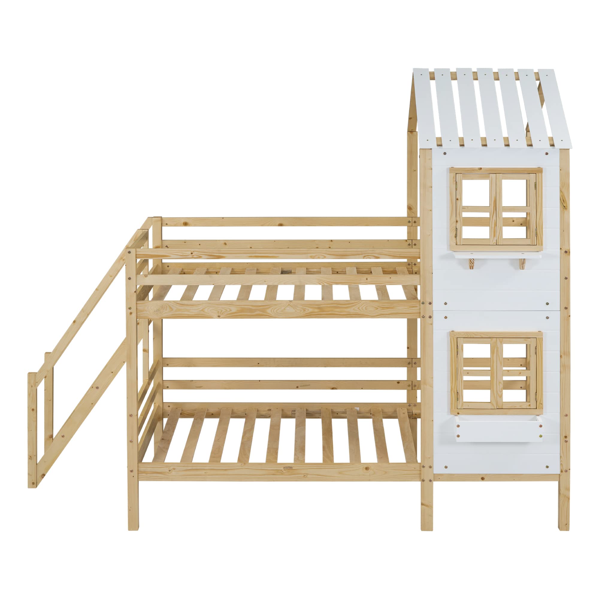 Dolamaní Letto a soppalco casetta 90x200 pino naturale