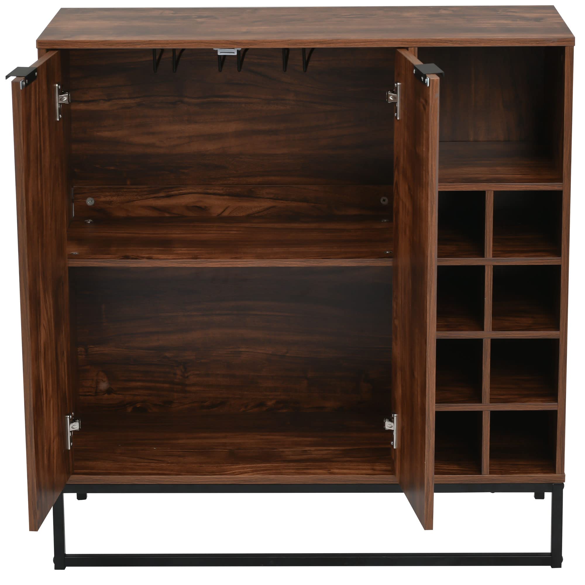 Dolamaní Credenza 86x75x36 cm ebano scuro 2 ante portavino