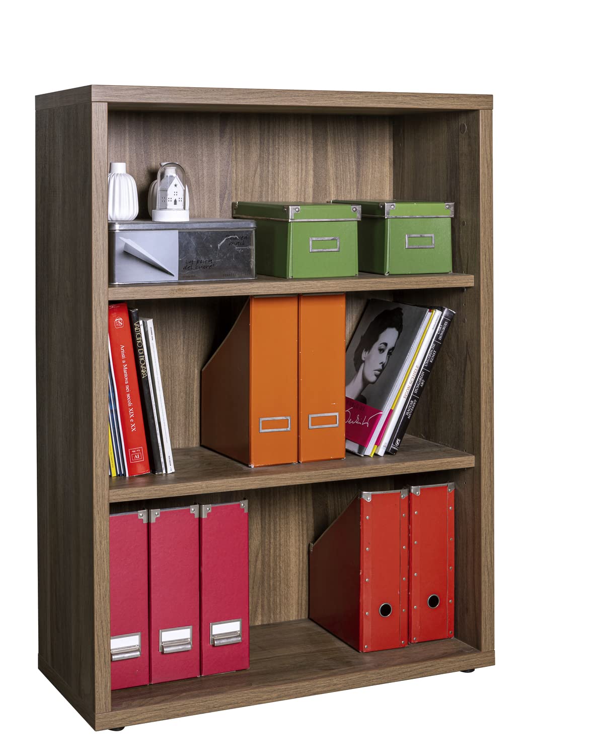 Composad Davinci Brera Libreria Bassa Noce Brera 81 cm
