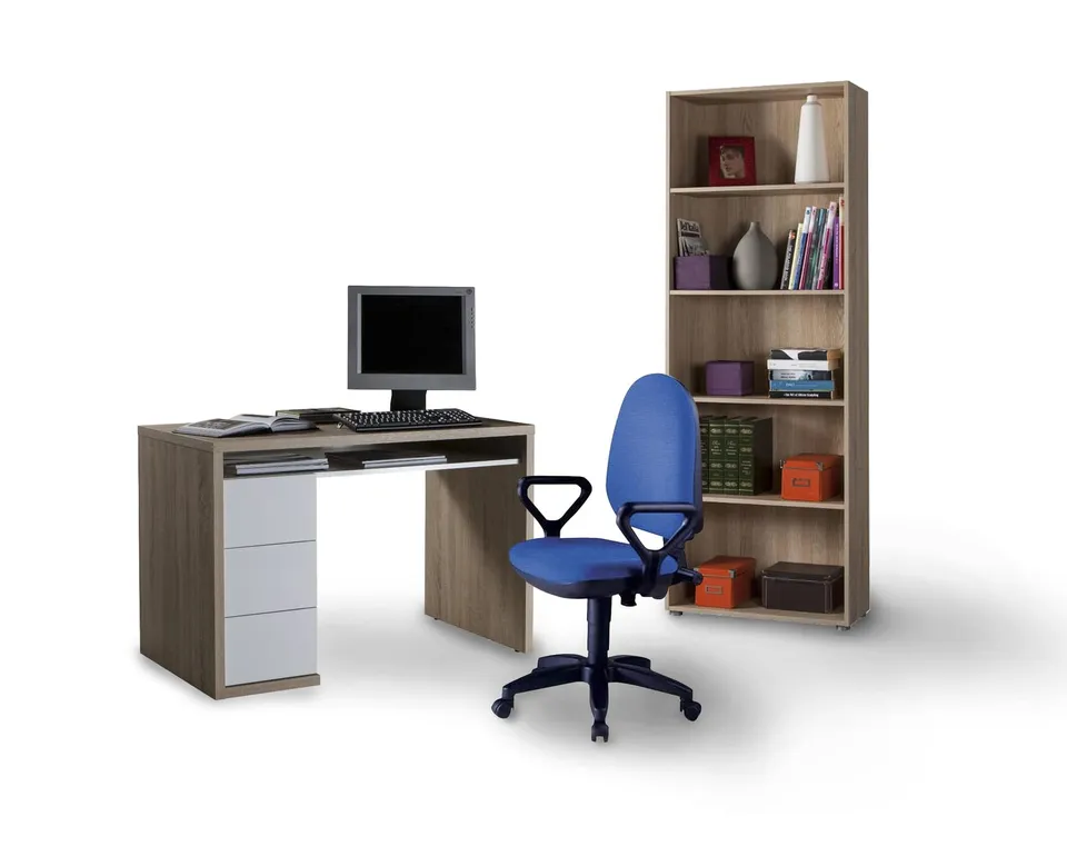 Composad Moneta Flow set ufficio 3 pezzi rovere sonoma sedia blu