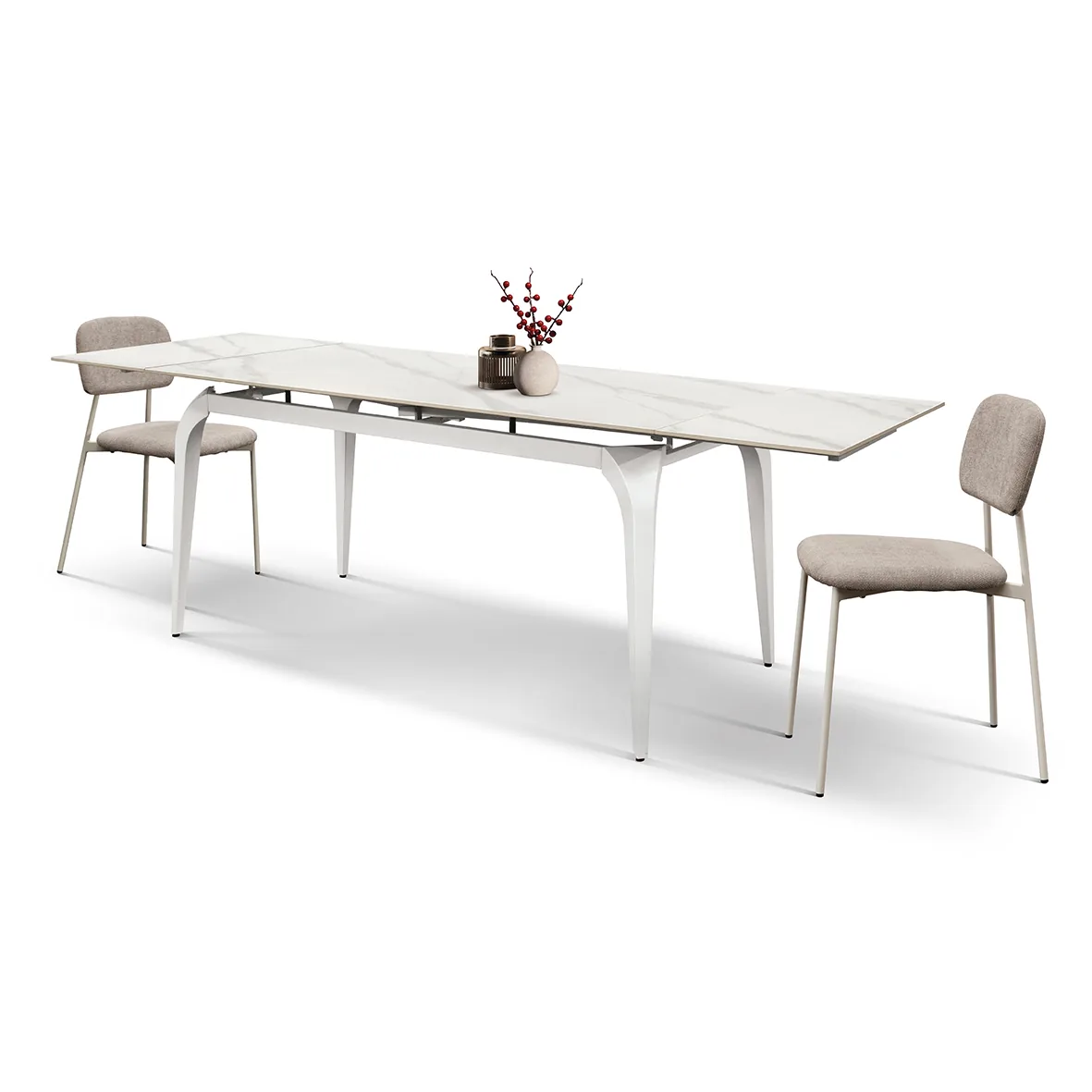Epocantica Tavolo Allungabile Ceramica Bianco 140x80