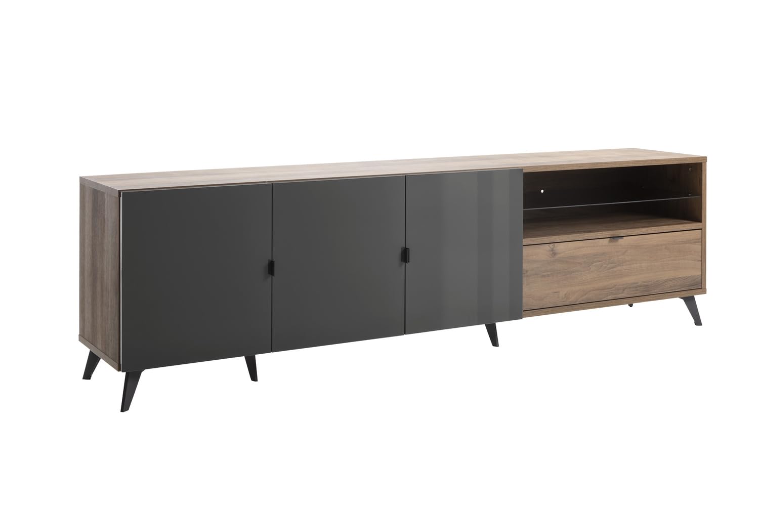 Composad Infinito mobile porta TV 3 ante noce e grigio