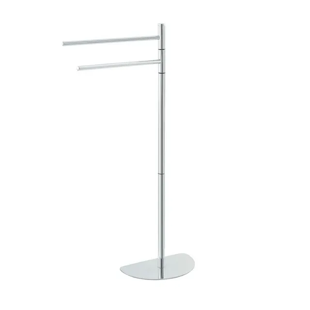 Iperbriko Portasciugamani Due Bracci Acciaio Cromato 26x16x81 cm