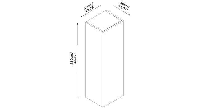 Composad Modello Pensile Verticale 35x110 Bianco e Cemento