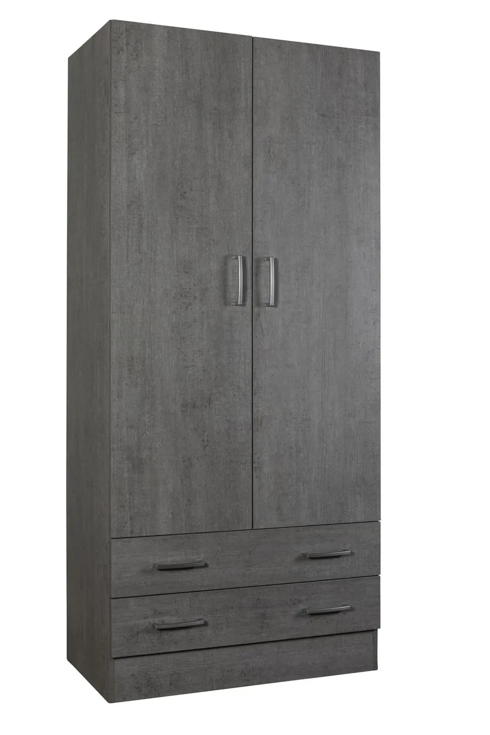 Composad Facile Armadio 2 Ante 2 Cassetti Grigio Cemento