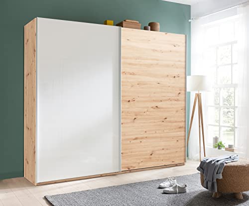 Composad Systema armadio 2 ante scorrevoli 250 cm rovere miele e bianco