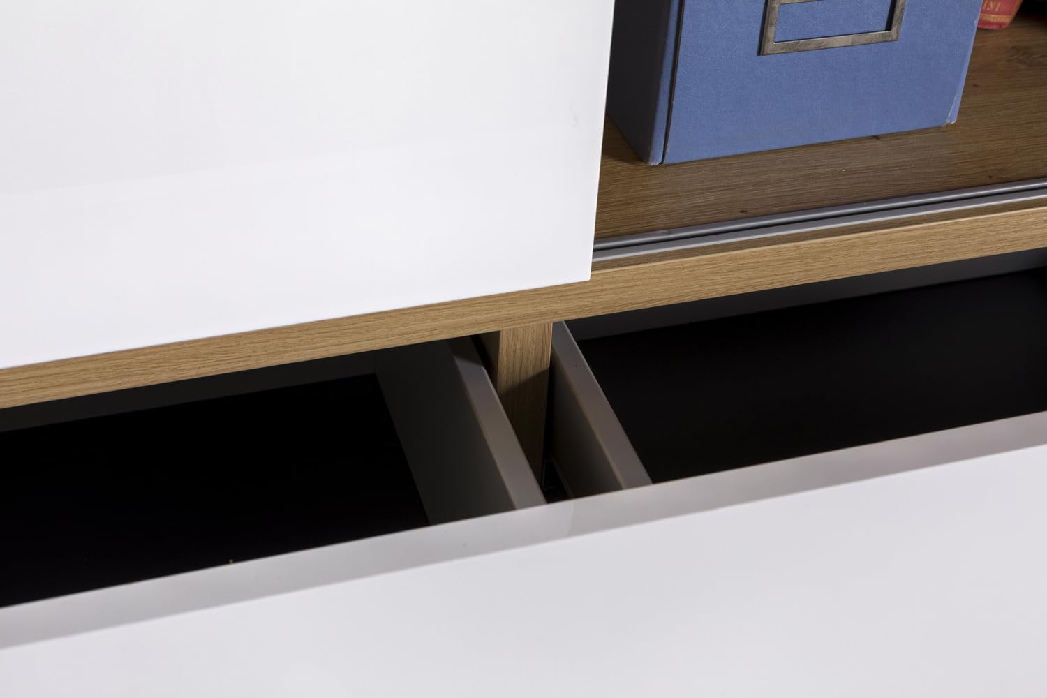 Composad Abile libreria 2 ante scorrevoli bianco rovere mielato
