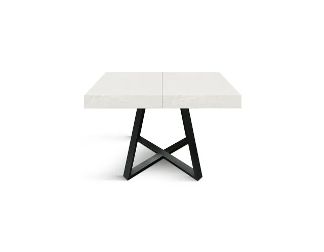 Epocantica Ariel tavolo allungabile frassino bianco nero