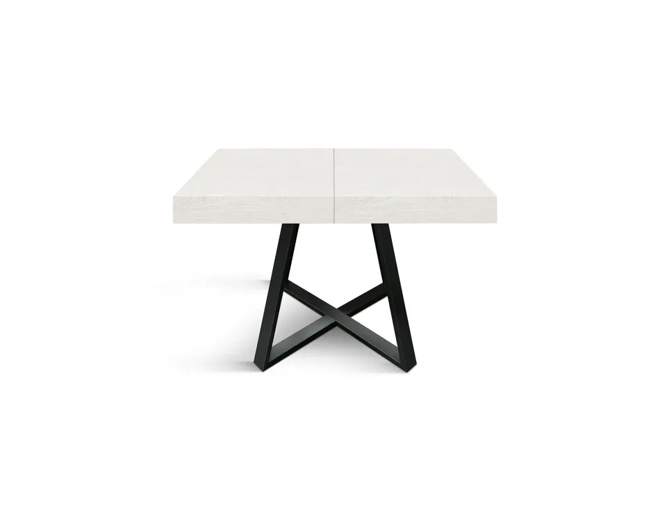 Epocantica Ariel tavolo allungabile frassino bianco nero