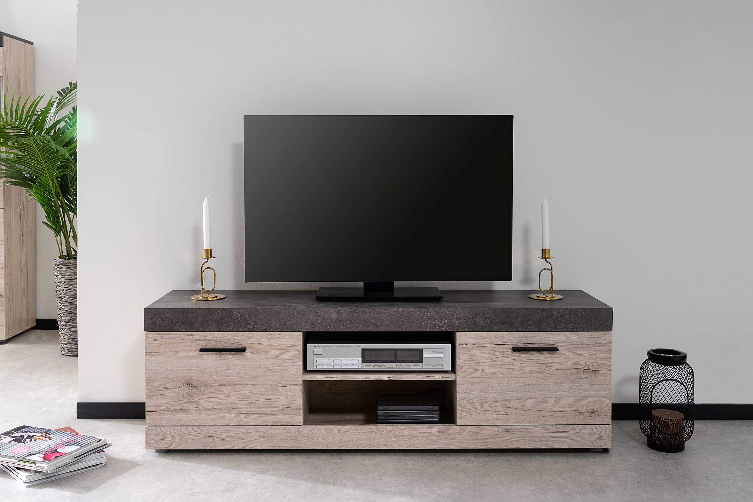Iperbriko mobile porta TV 2 ante rovere ossido 130 cm