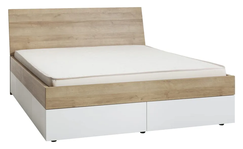 Composad Passacor Letto Matrimoniale 4 Cassetti Rovere Bianco 160x200