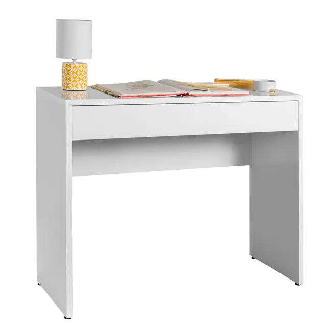 Composad Espresso scrivania consolle 100 cm bianca 1 cassetto