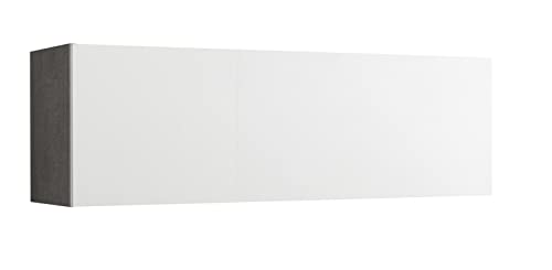 Composad Modello Pensile Orizzontale 110x35 Bianco e Cemento