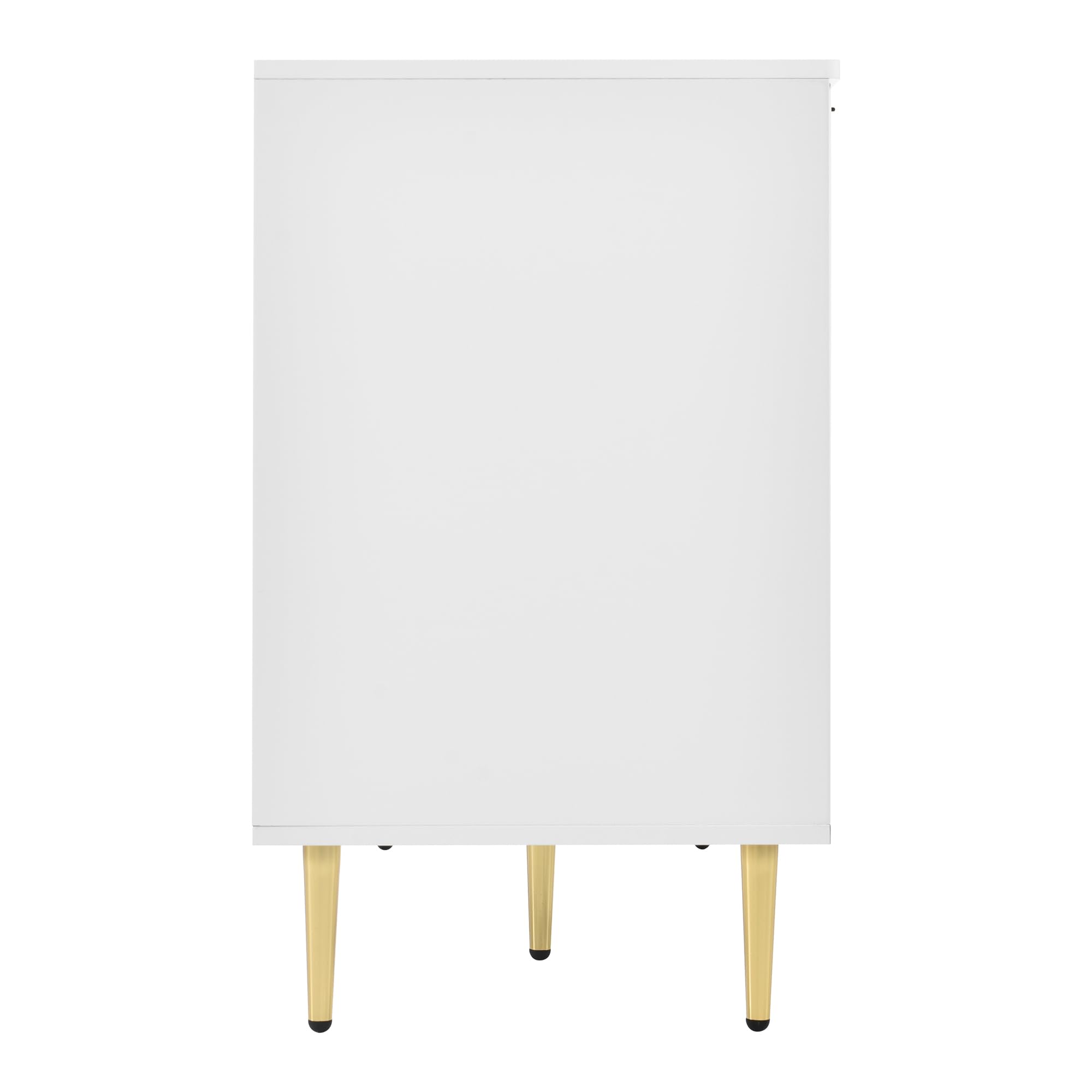 Dolamaní cassettiera bianca floreale 127 cm maniglie oro
