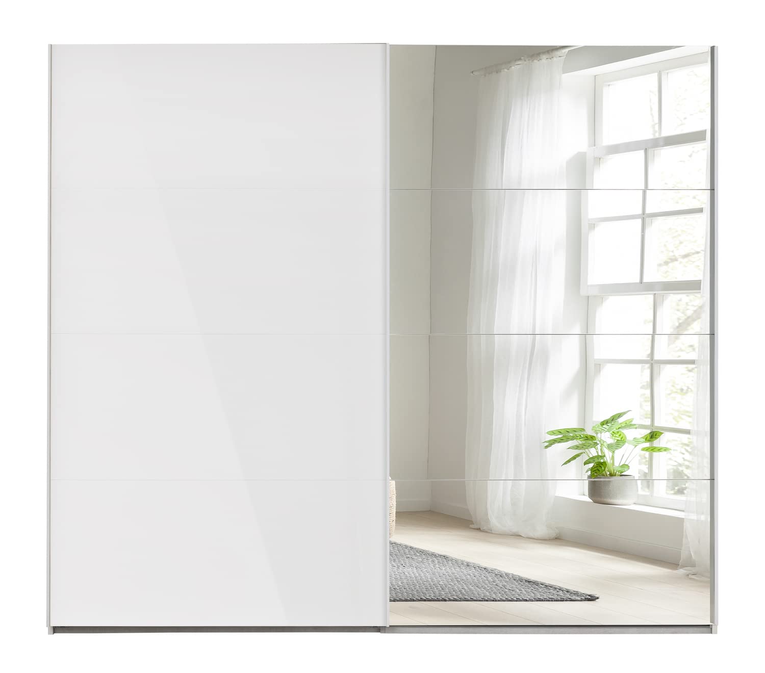 Composad Systema Armadio 2 Ante Specchio 250 Bianco